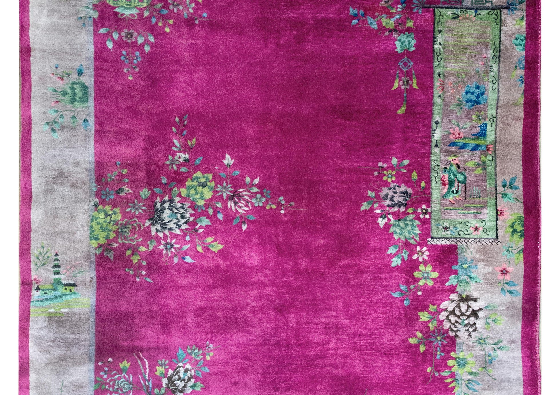 Early 20th Century Chinese Art Deco Rug For Sale