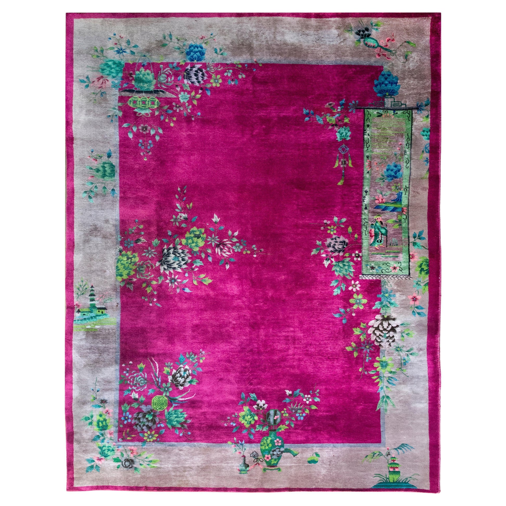 Early 20th Century Chinese Art Deco Rug For Sale