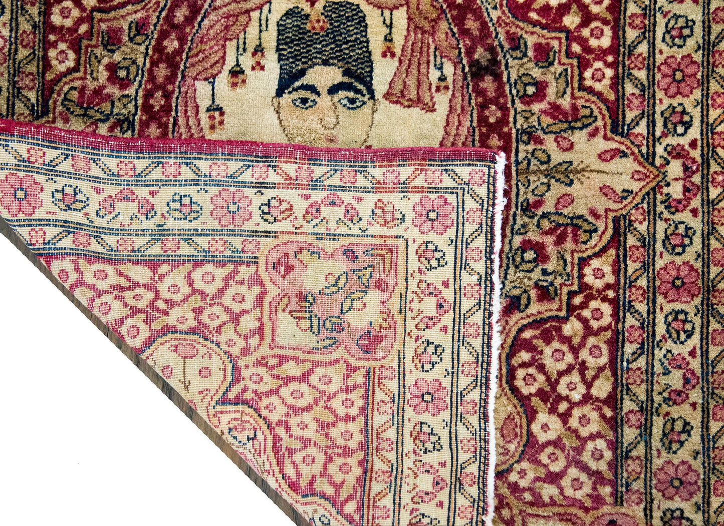 Early 20th Century Persian Pictorial Lavar Kirman Rug