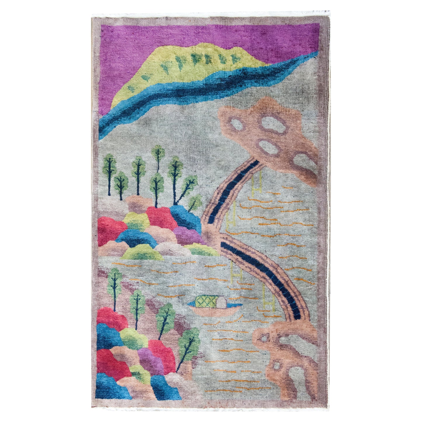 Early 20th Century Chinese Art Deco Rug For Sale