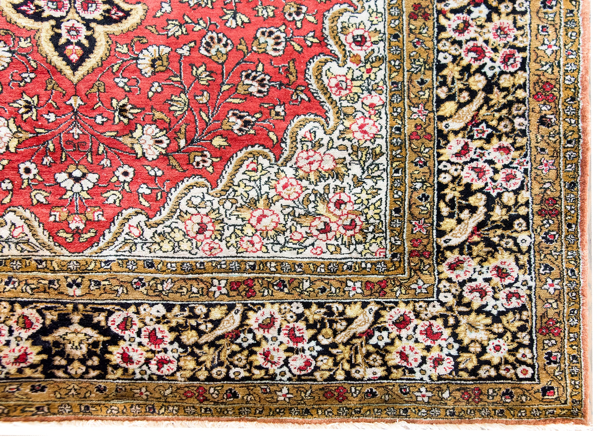 Late 20th Century Persian Silk Qum Rug For Sale