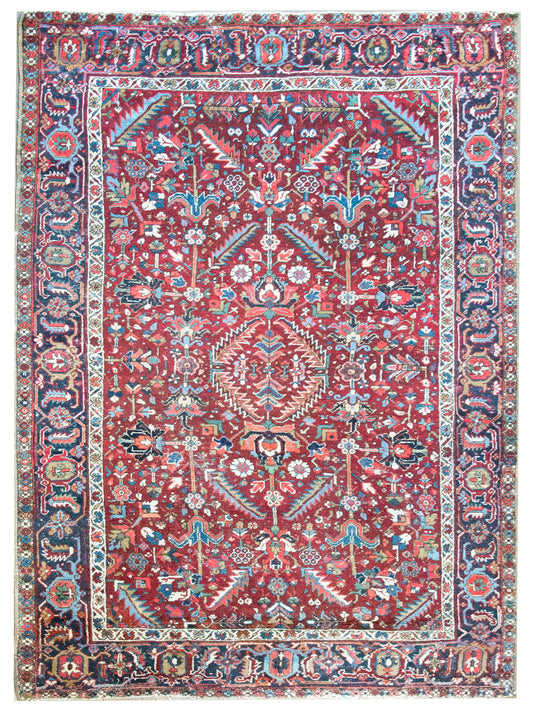 Early 20th Century Persian Heriz Sher Rug For Sale
