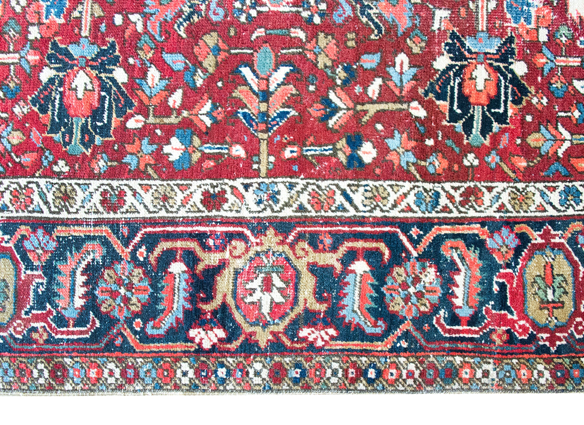 Early 20th Century Persian Heriz Sher Rug For Sale