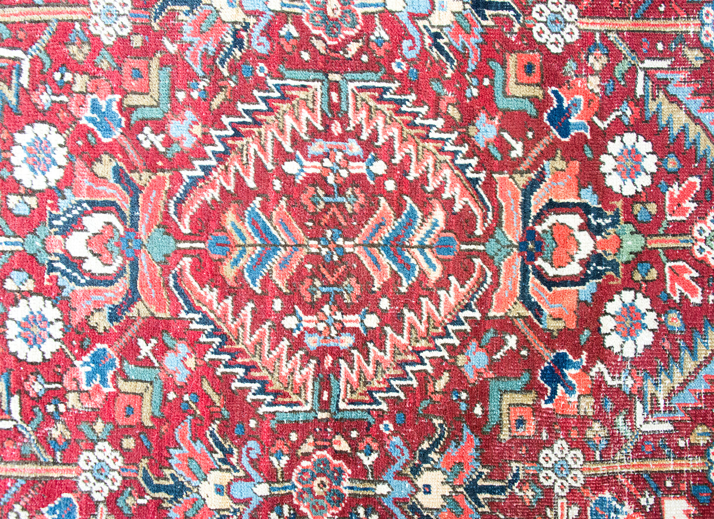 Early 20th Century Persian Heriz Sher Rug For Sale