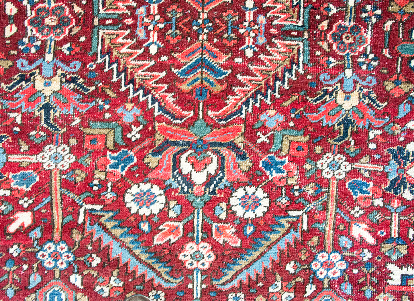 Early 20th Century Persian Heriz Sher Rug For Sale