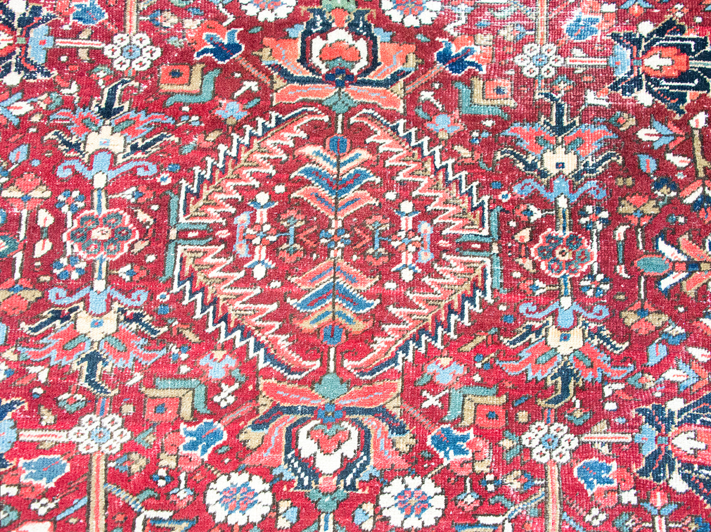 Early 20th Century Persian Heriz Sher Rug For Sale