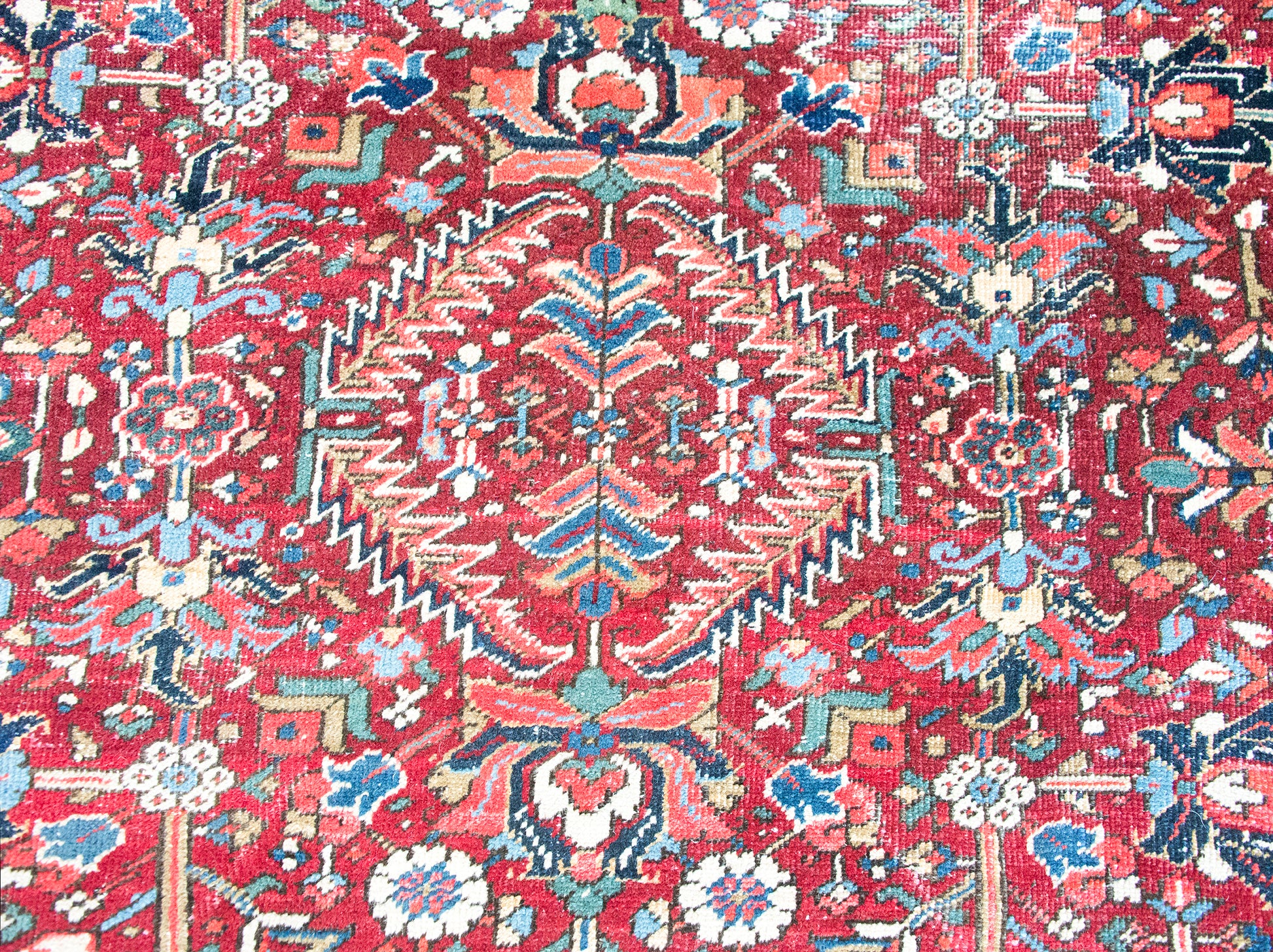Early 20th Century Persian Heriz Sher Rug For Sale