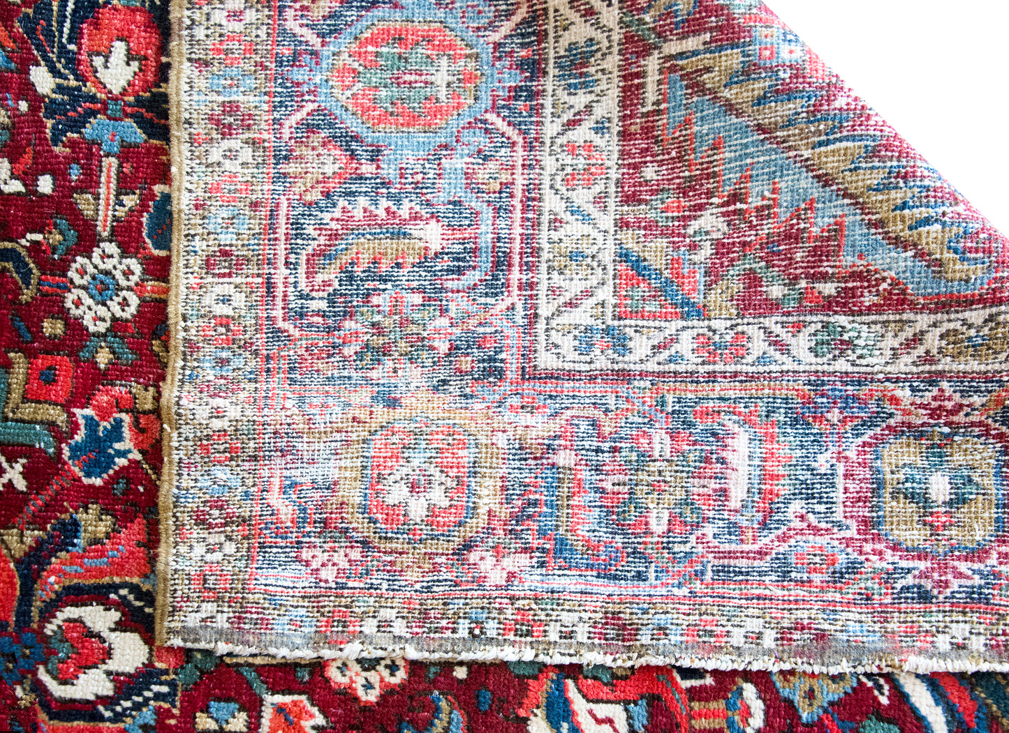 Early 20th Century Persian Heriz Sher Rug For Sale