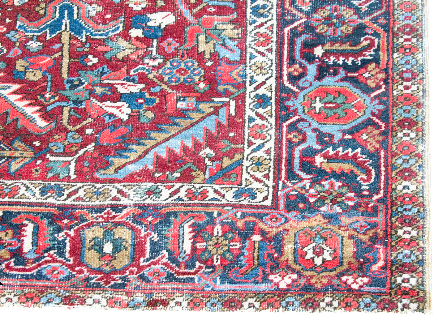 Early 20th Century Persian Heriz Sher Rug For Sale