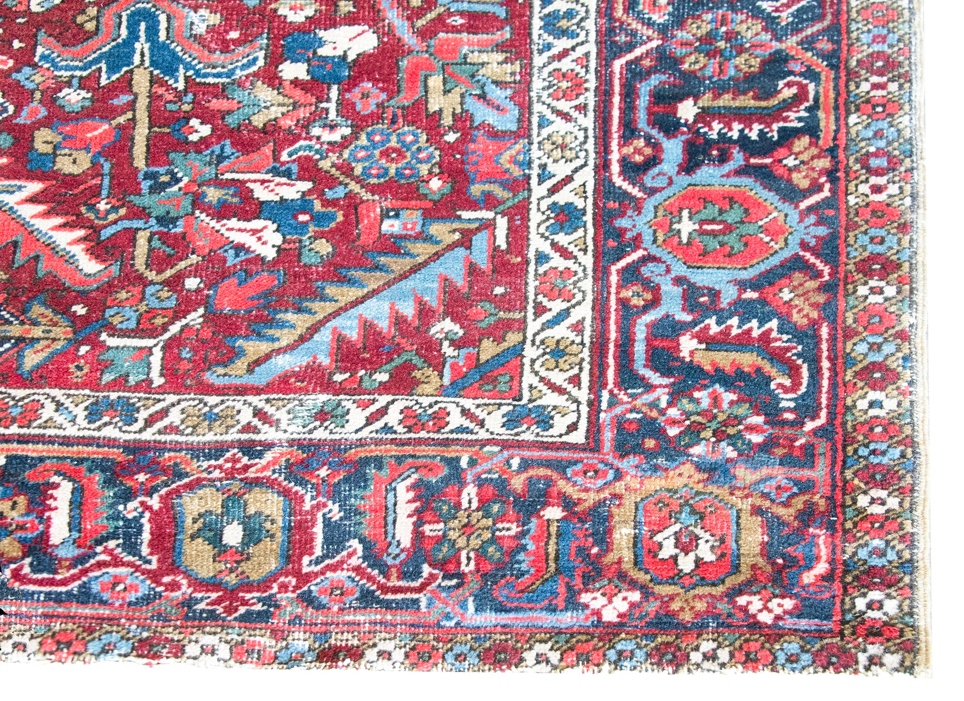 Early 20th Century Persian Heriz Sher Rug For Sale