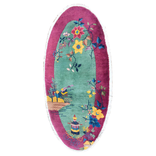 Early 20th Century Chinese Art Deco Rug For Sale