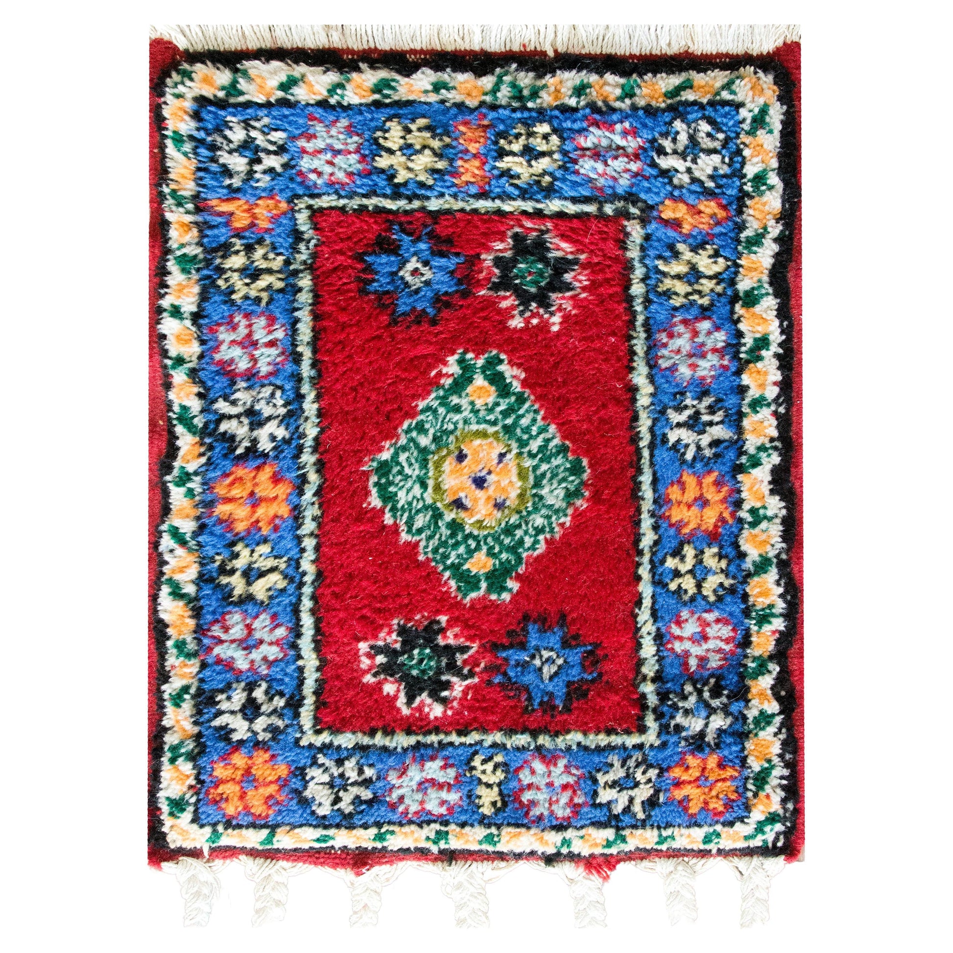 Vintage Petite Moroccan Rug For Sale
