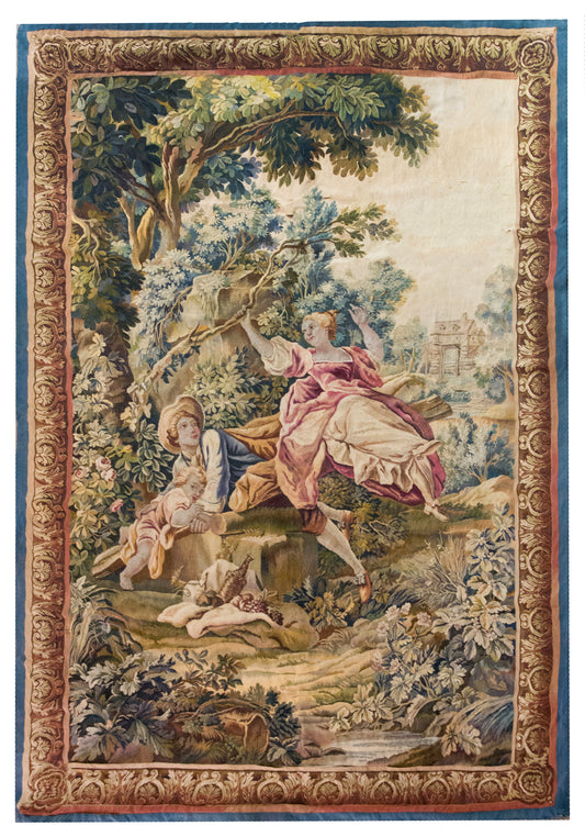 Early 20th Century French Tapestery Rug For Sale