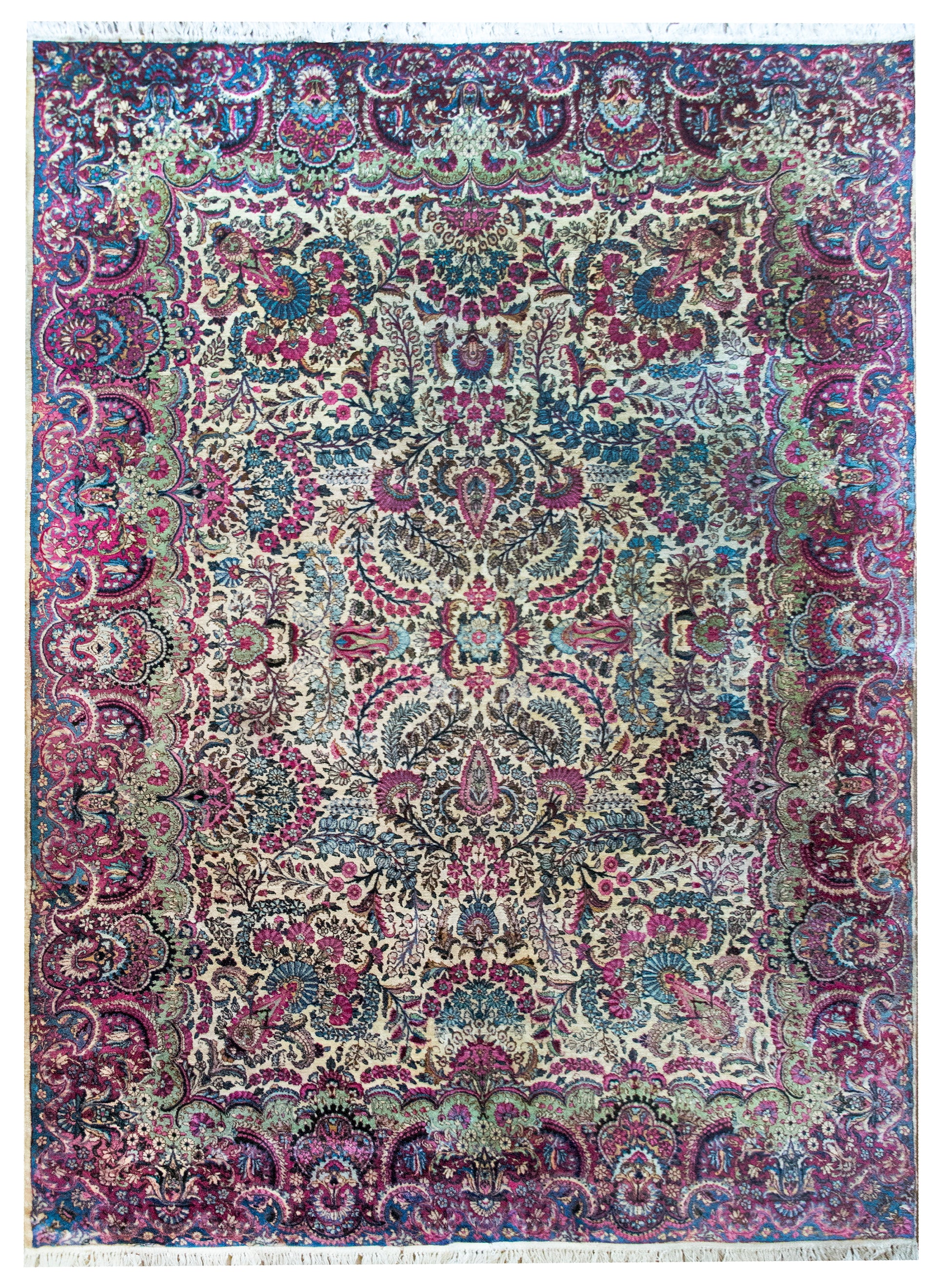 Early 20th Century Persian Kirman Rug For Sale