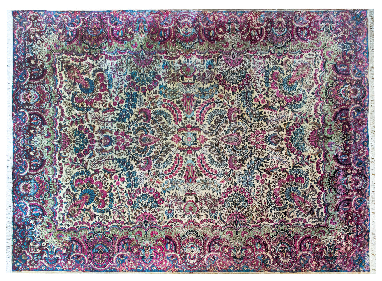 Early 20th Century Persian Kirman Rug For Sale