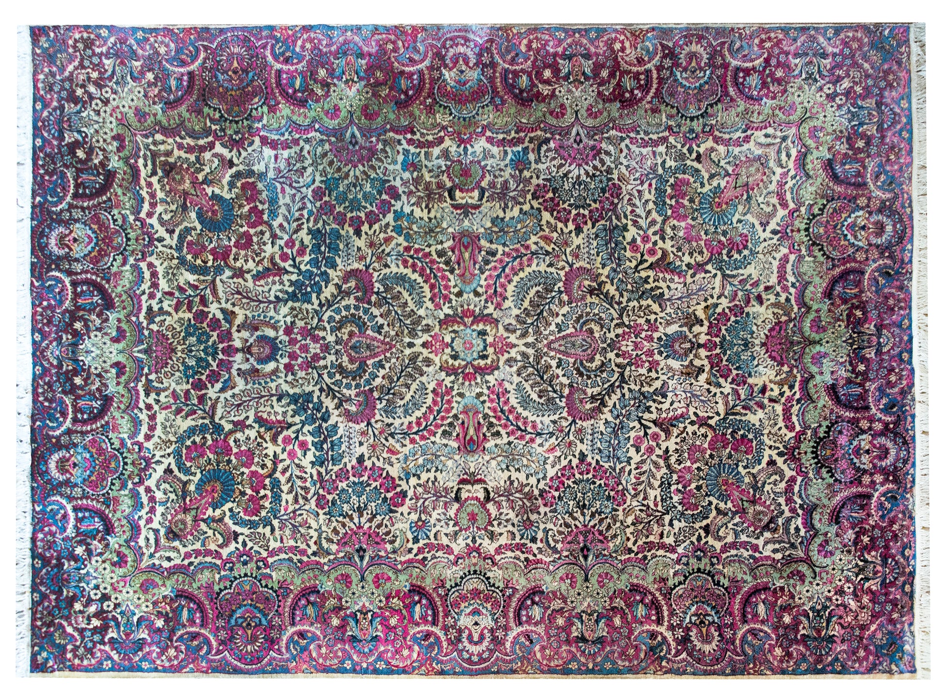 Early 20th Century Persian Kirman Rug For Sale