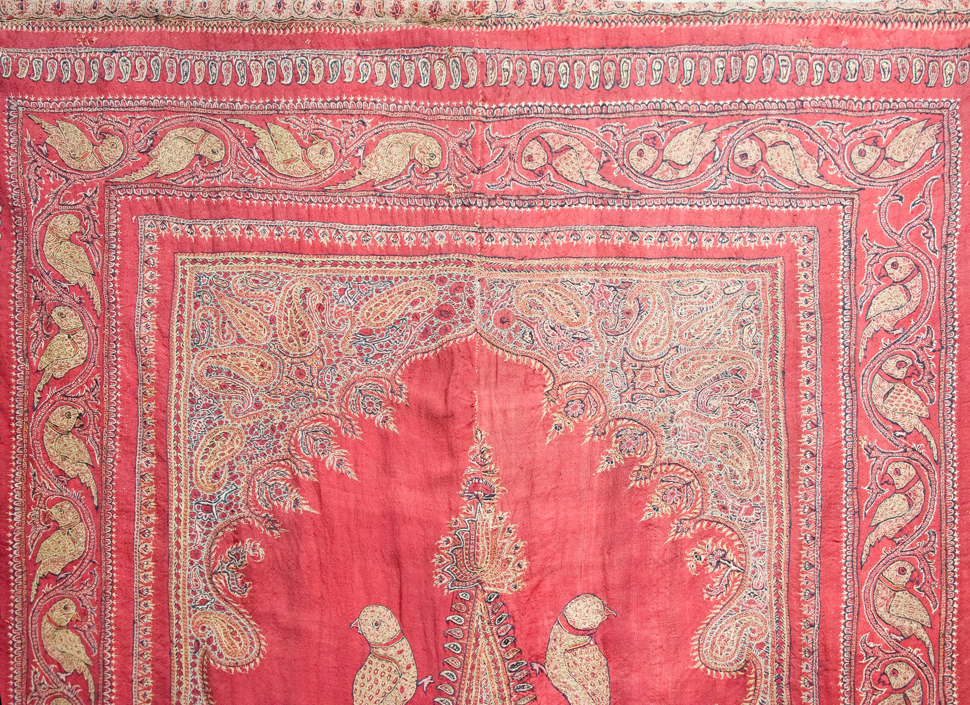 Late 19th Century Persian Kirman Suzani Rug For Sale