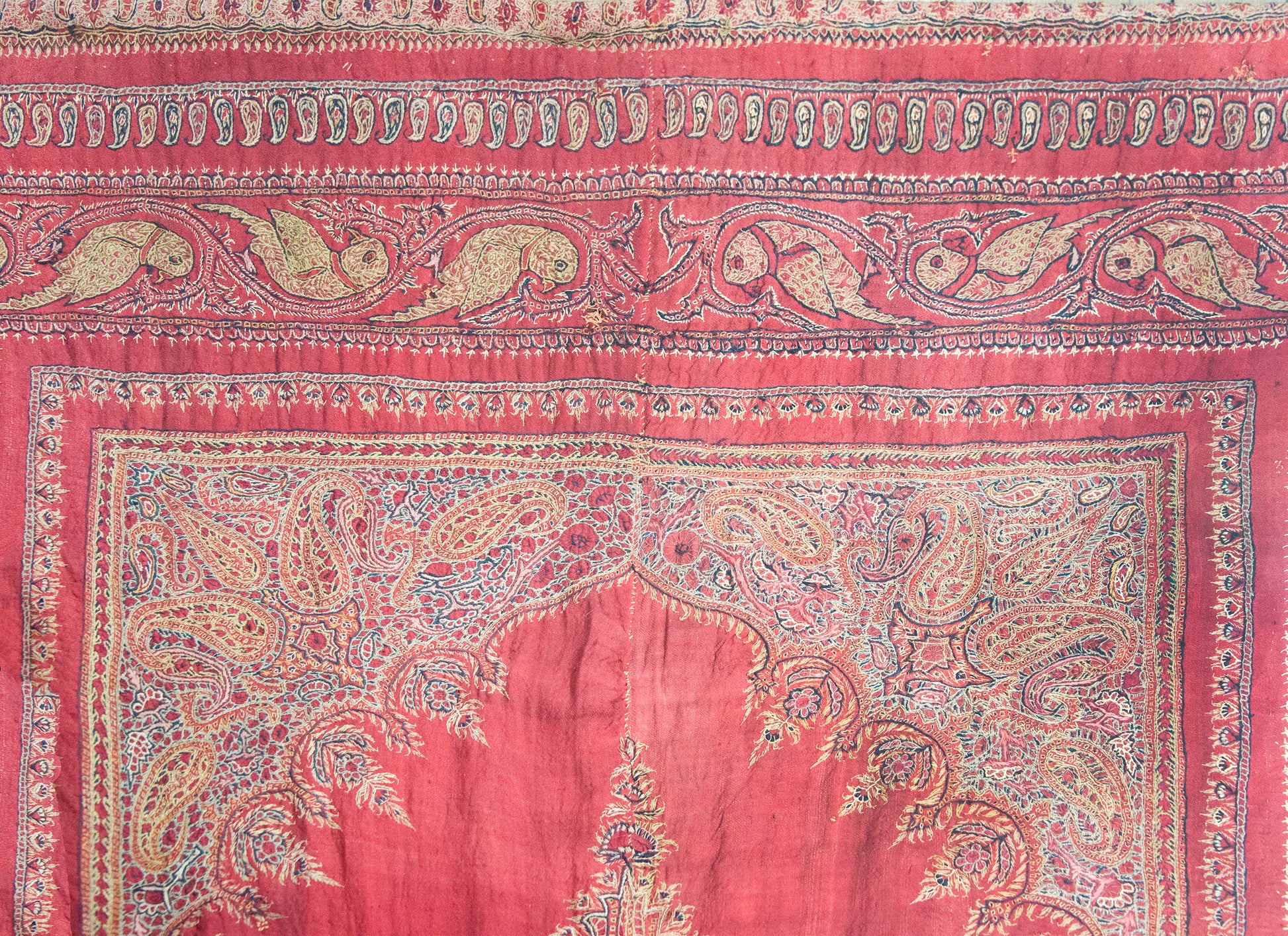 Late 19th Century Persian Kirman Suzani Rug For Sale