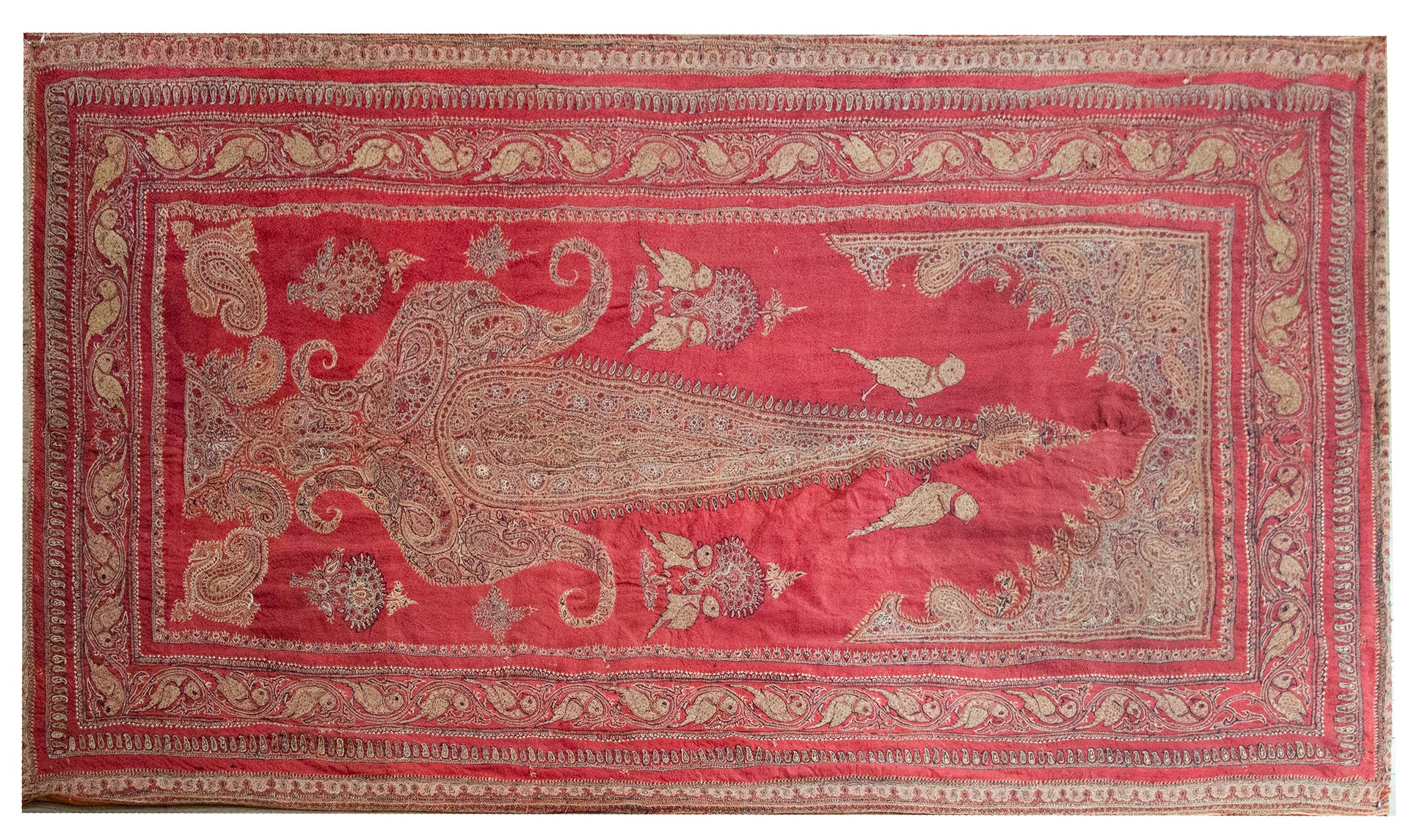 Late 19th Century Persian Kirman Suzani Rug For Sale