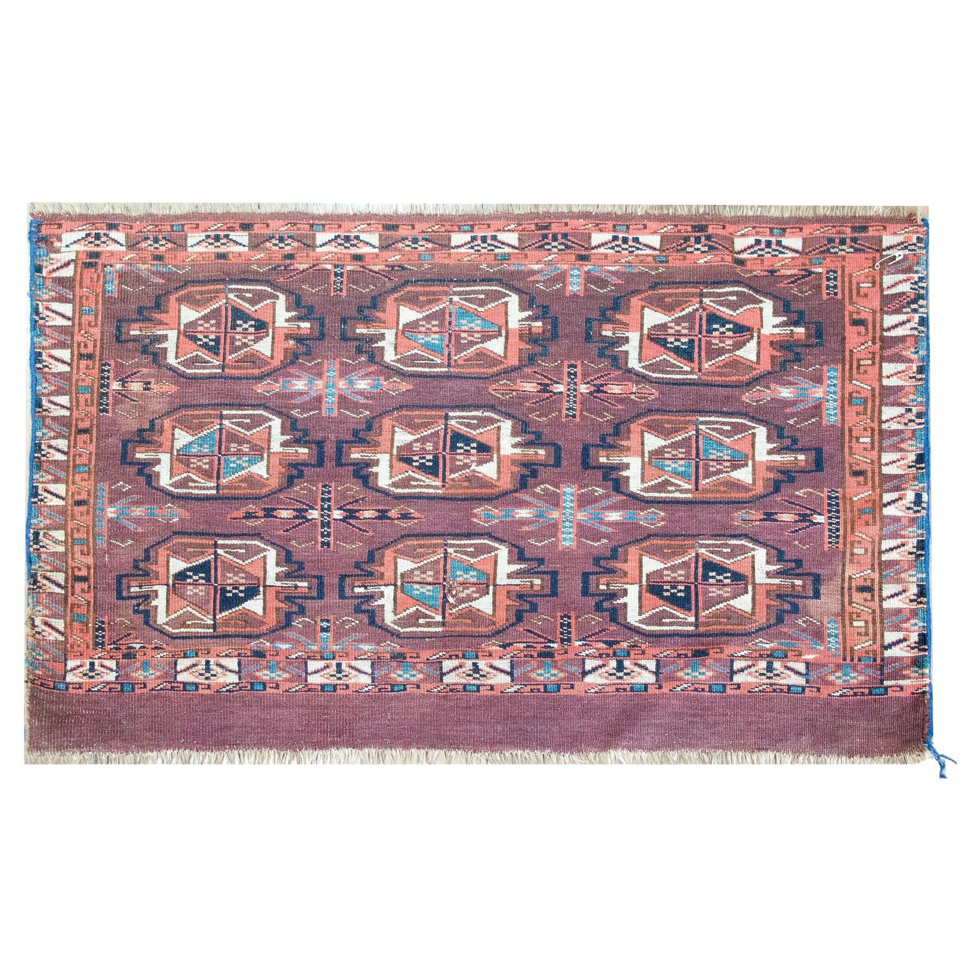 Early 20th Century Persian Yamout Rug For Sale