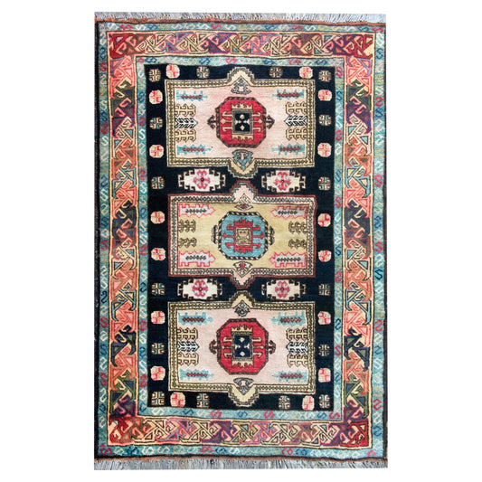 Mid-20th Century Afghani Kazak Rug For Sale