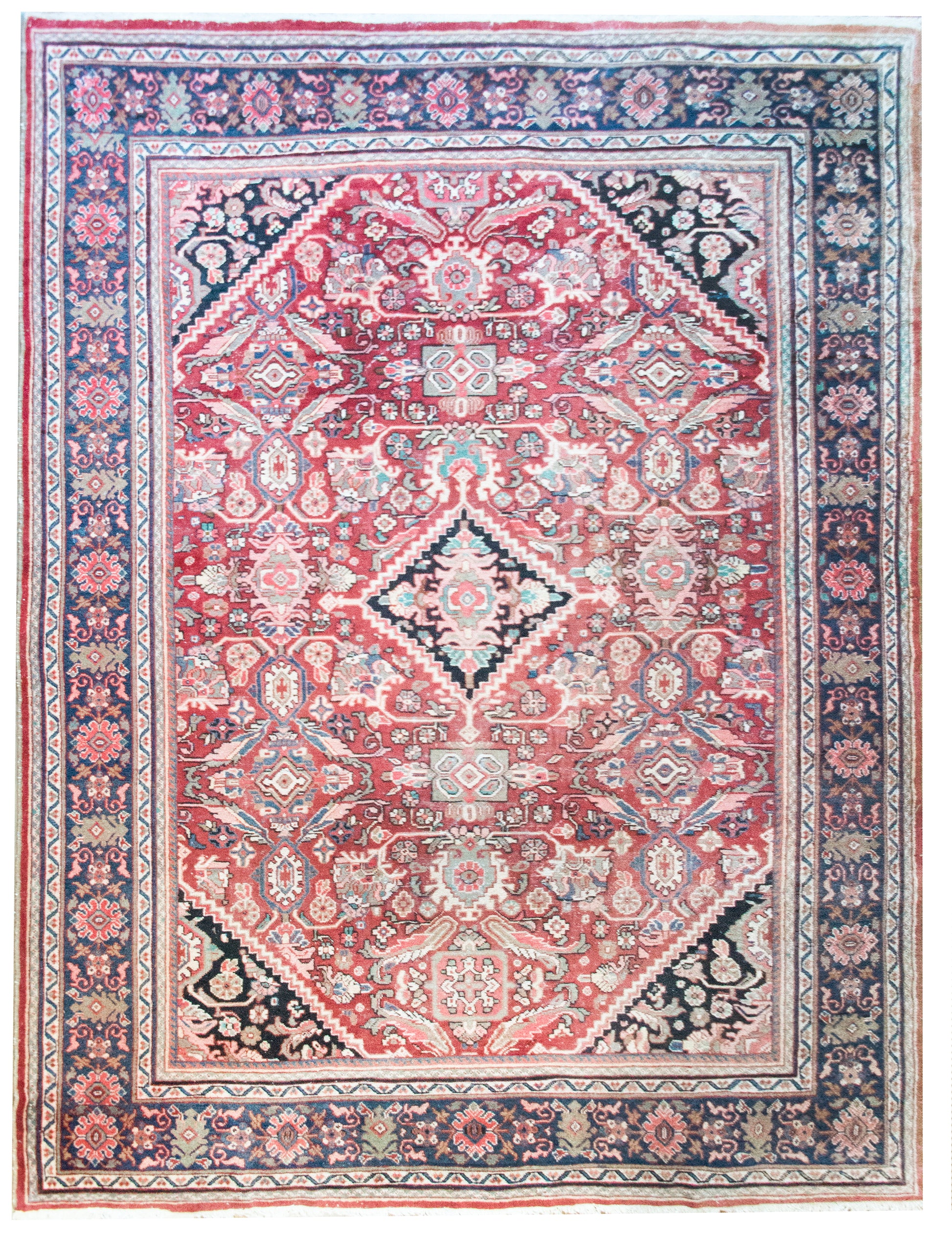 Early 20th Century Persian Mahal Rug For Sale