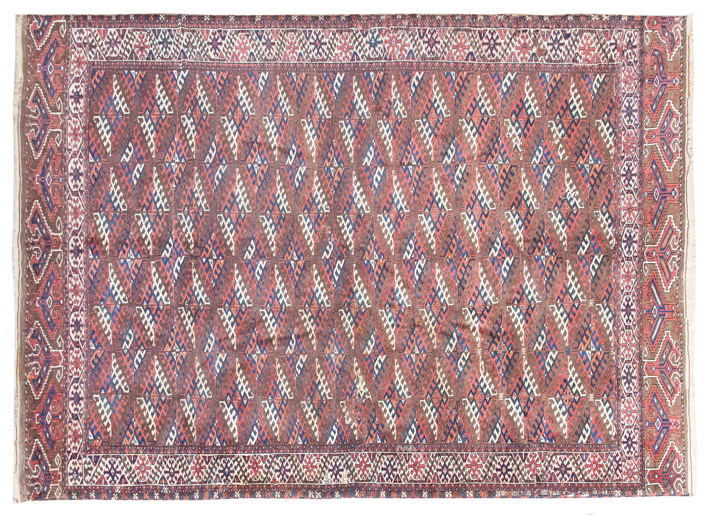 Early 20th Century Persian Yamut Rug For Sale