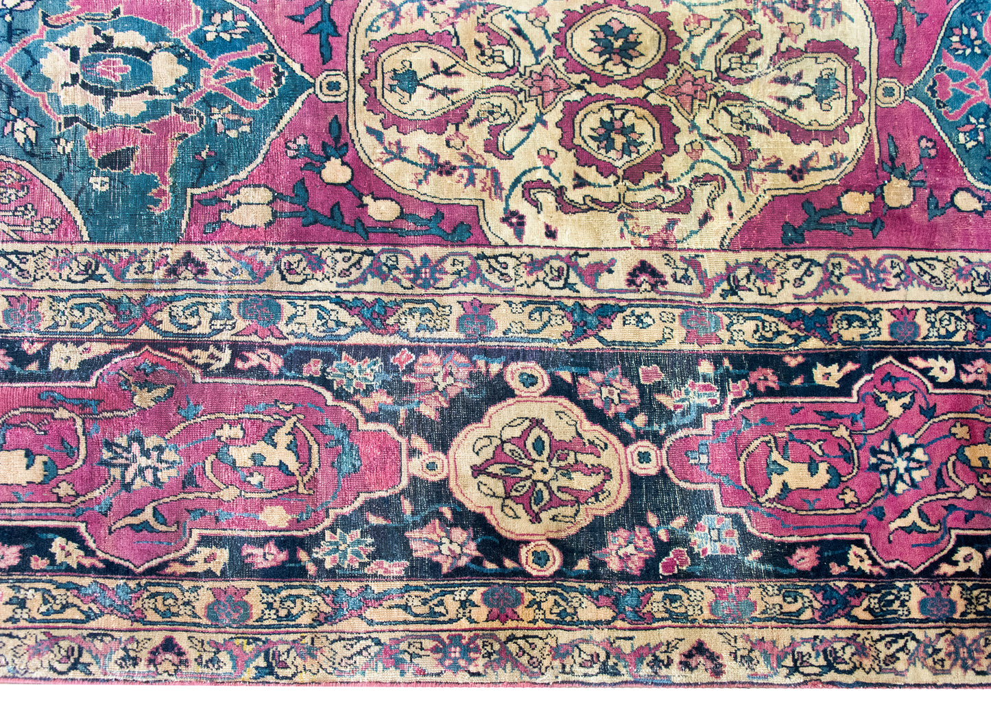 Late 19th Century Persian Lavar Kirman Rug For Sale