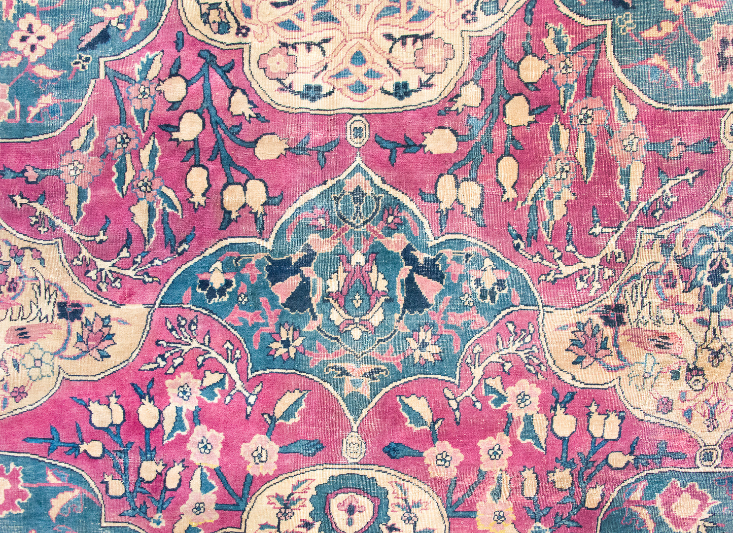 Late 19th Century Persian Lavar Kirman Rug For Sale
