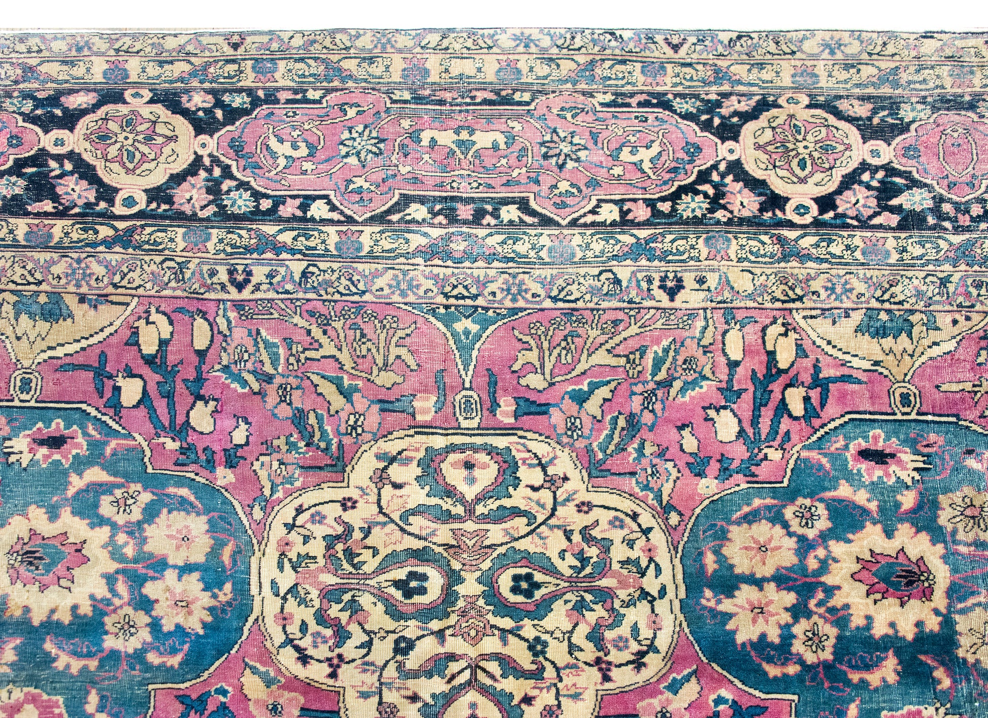 Late 19th Century Persian Lavar Kirman Rug For Sale