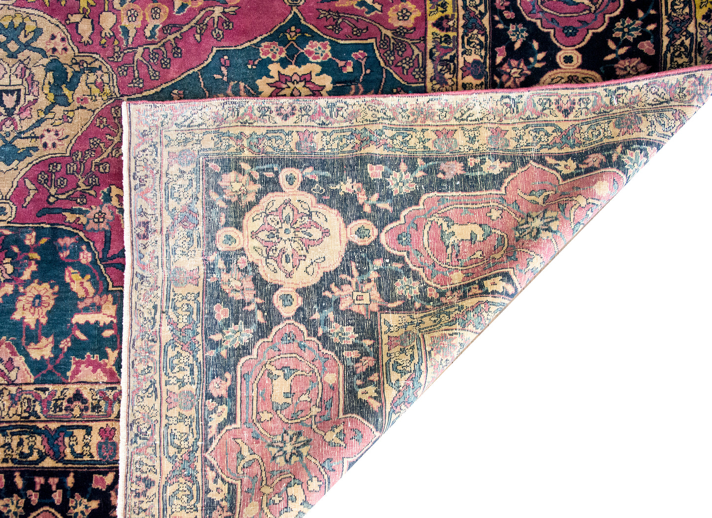 Late 19th Century Persian Lavar Kirman Rug For Sale