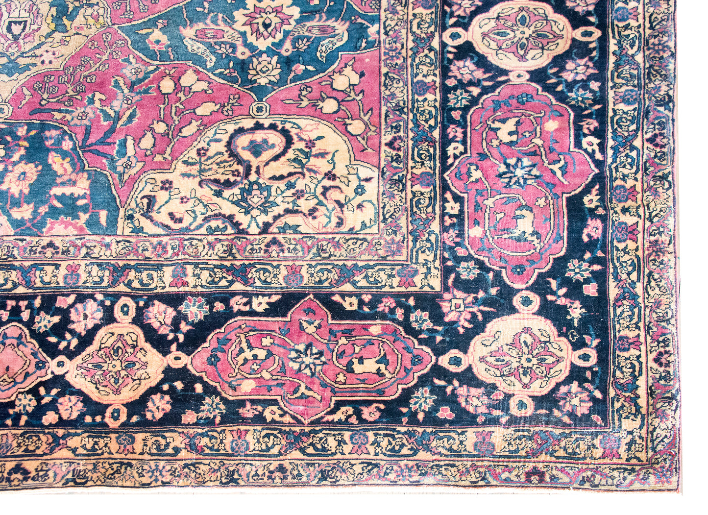 Late 19th Century Persian Lavar Kirman Rug For Sale