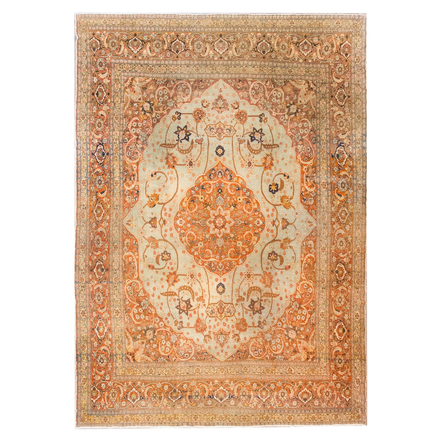 Early 20th Century Persian Hadji Jallili Tabriz Rug For Sale
