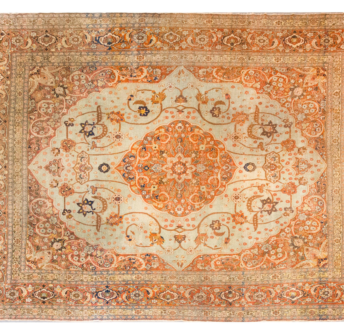 Early 20th Century Persian Hadji Jallili Tabriz Rug