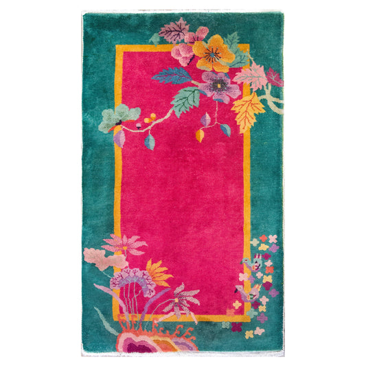 Early 20th Century Chinese Art Deco Rug For Sale