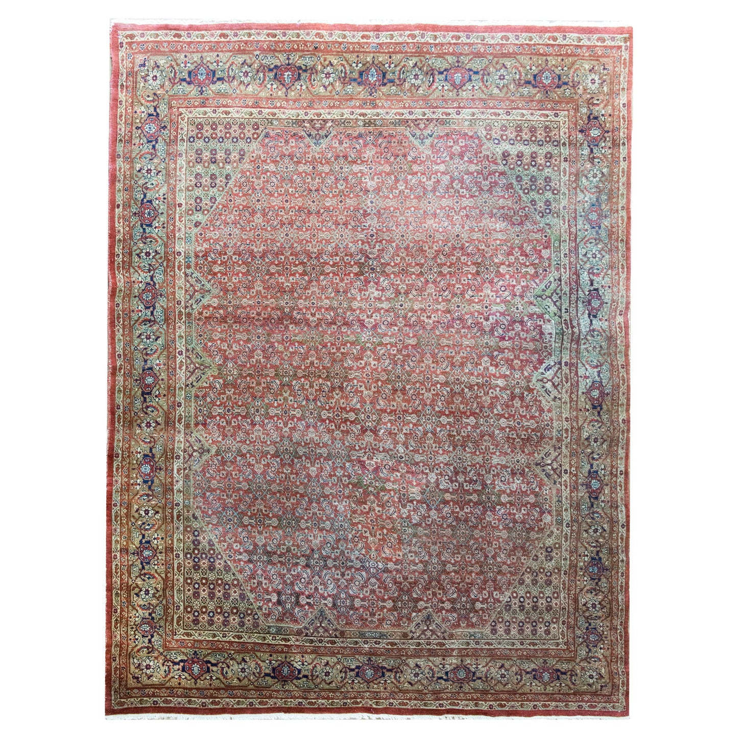 Early 20th Century Persian Moud Rug For Sale