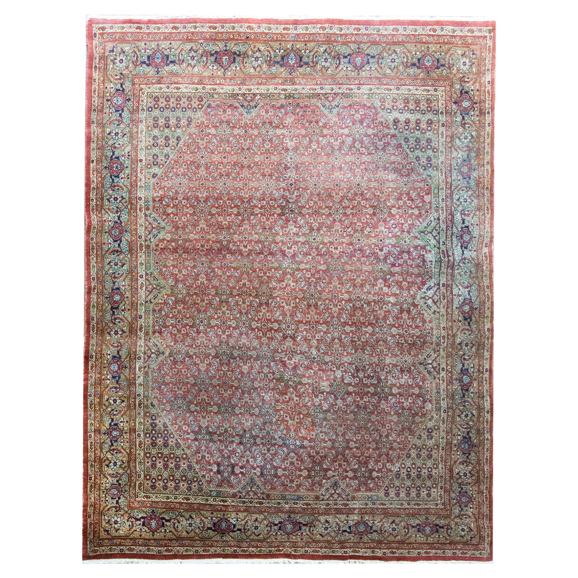 Early 20th Century Persian Moud Rug For Sale