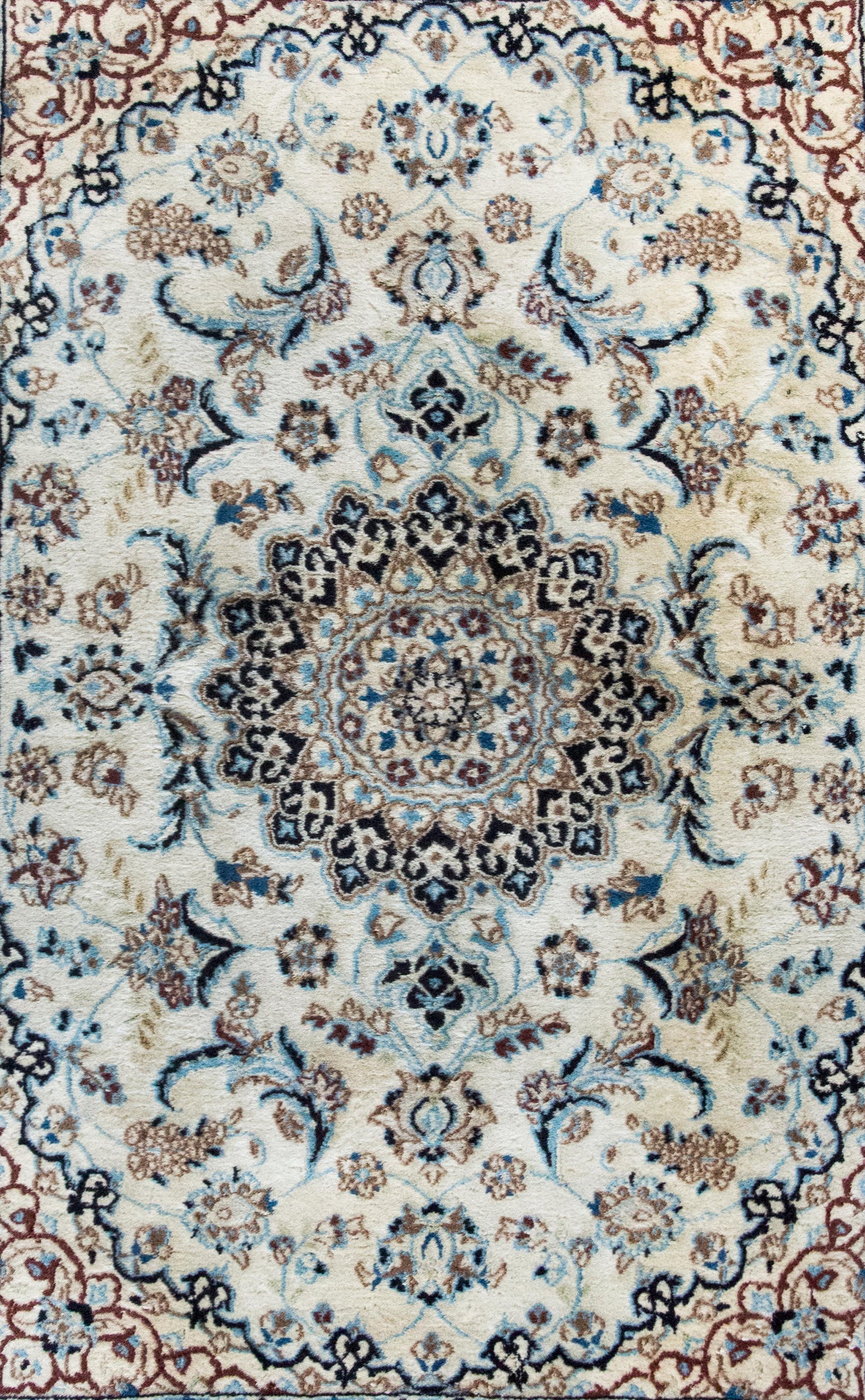 Vintage Persian Naein Rug