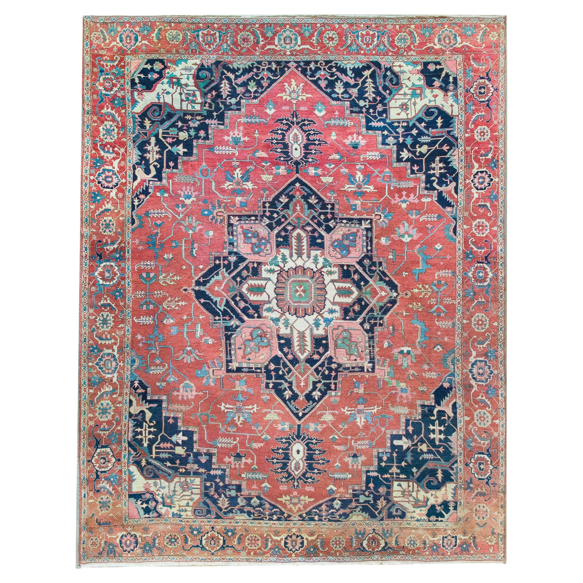 Late 19th Century Persian Heriz Rug For Sale