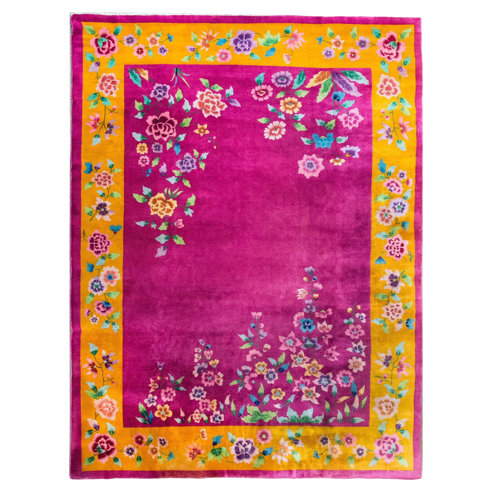 Early 20th Century Chinese Art Deco Rug For Sale