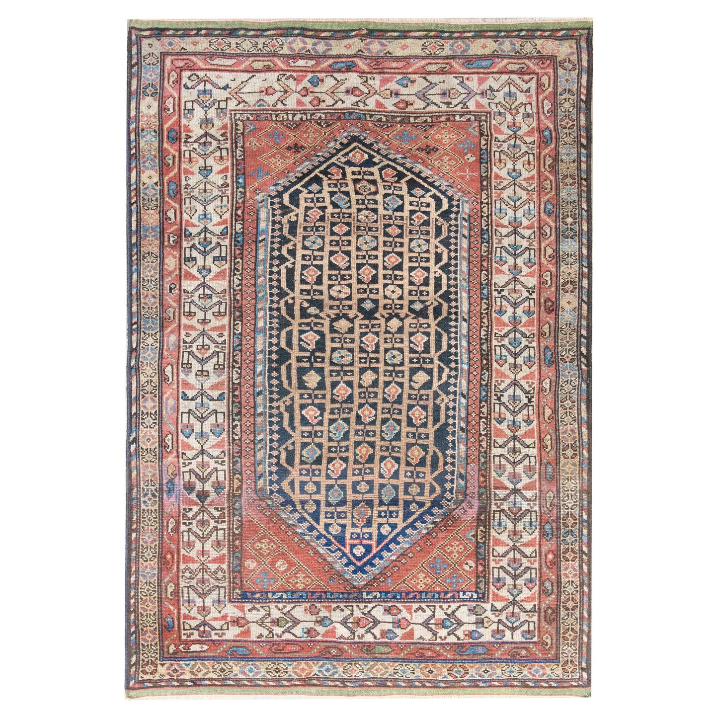 Early 20th Century Persian Khamseh Rug For Sale