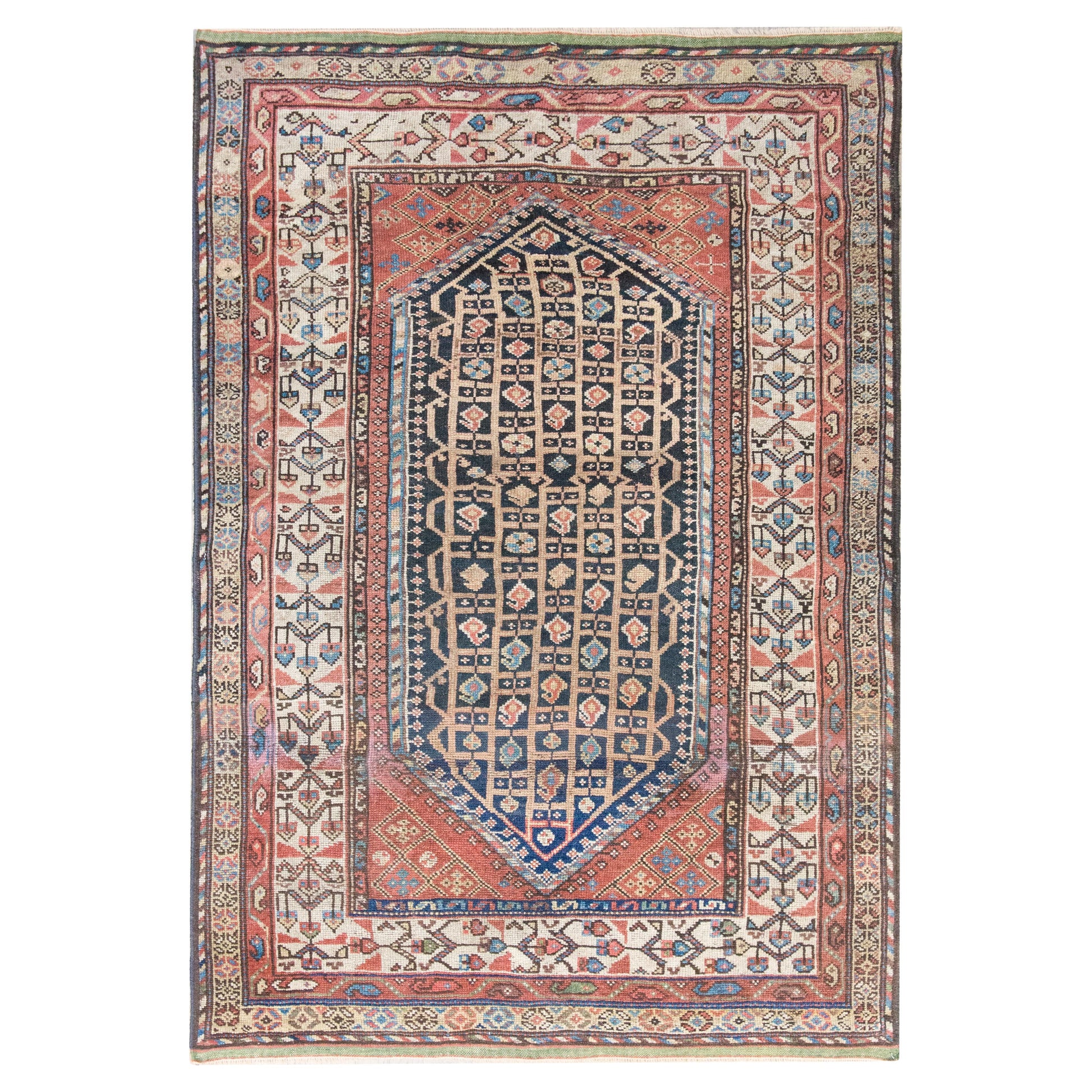 Early 20th Century Persian Khamseh Rug For Sale
