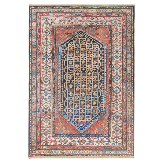Early 20th Century Persian Khamseh Rug For Sale
