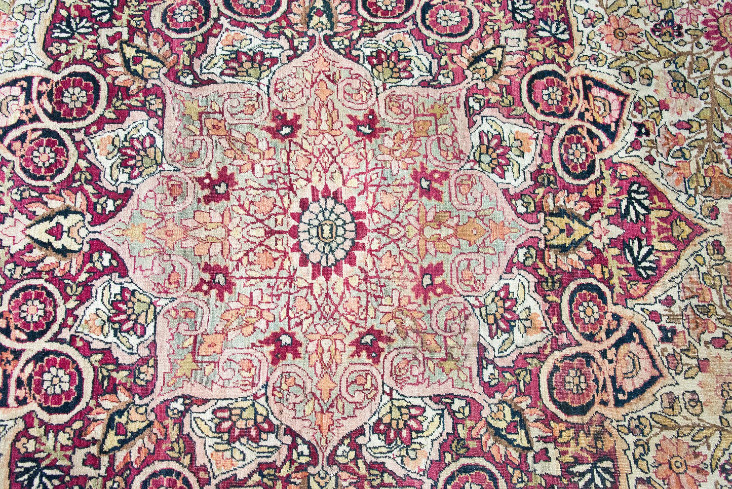 Early 20th Century Persian Lavar Kirman Rug For Sale