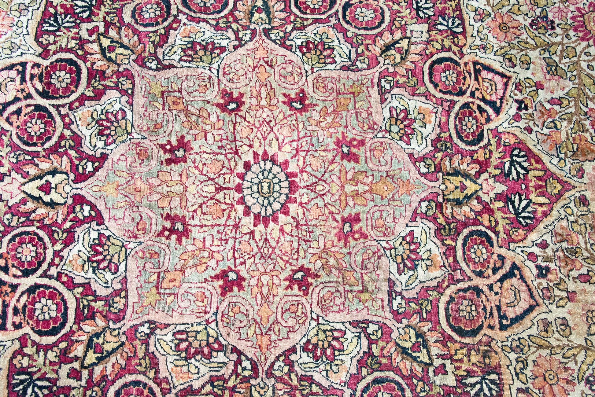 Early 20th Century Persian Lavar Kirman Rug For Sale