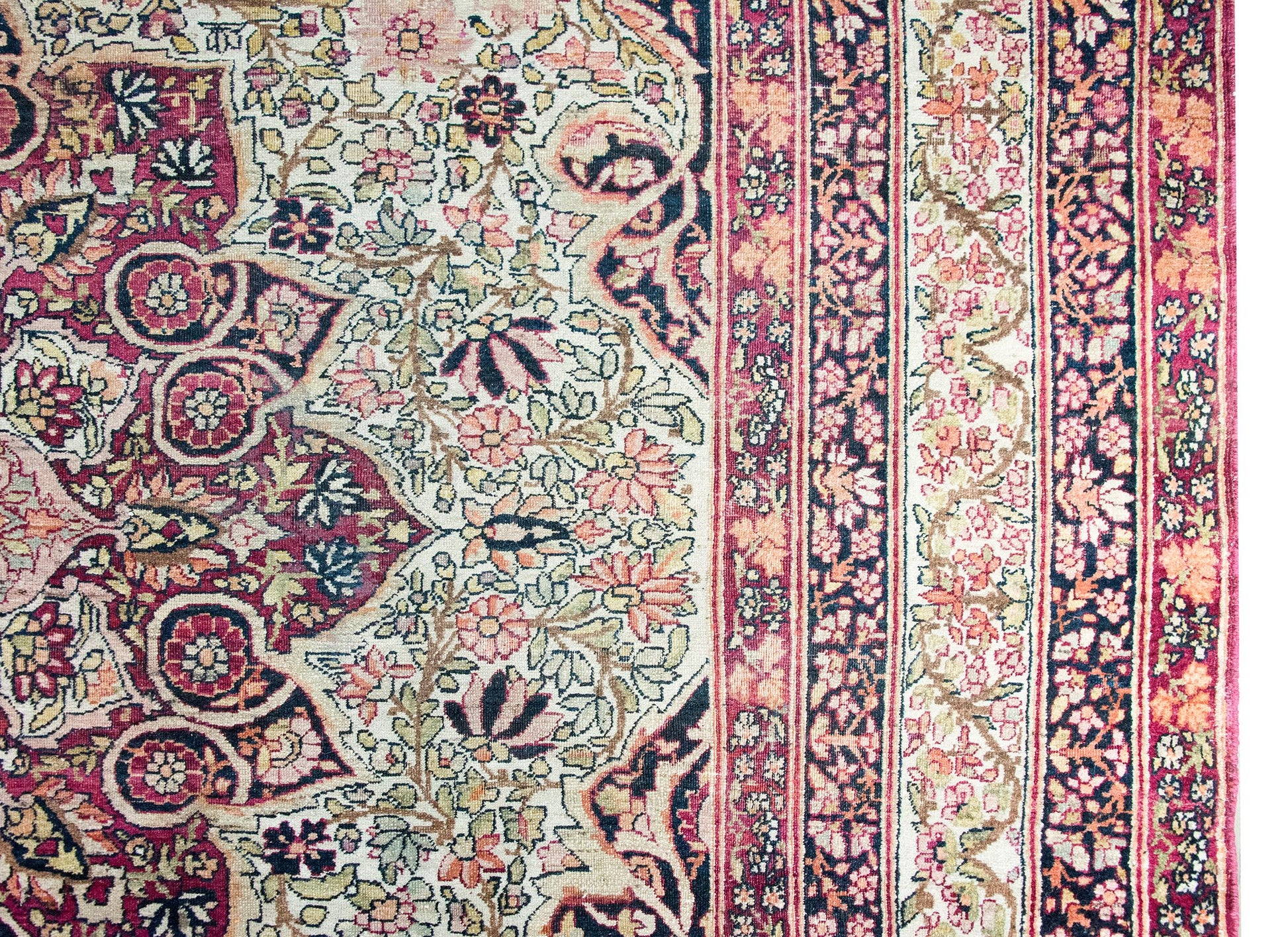 Early 20th Century Persian Lavar Kirman Rug For Sale