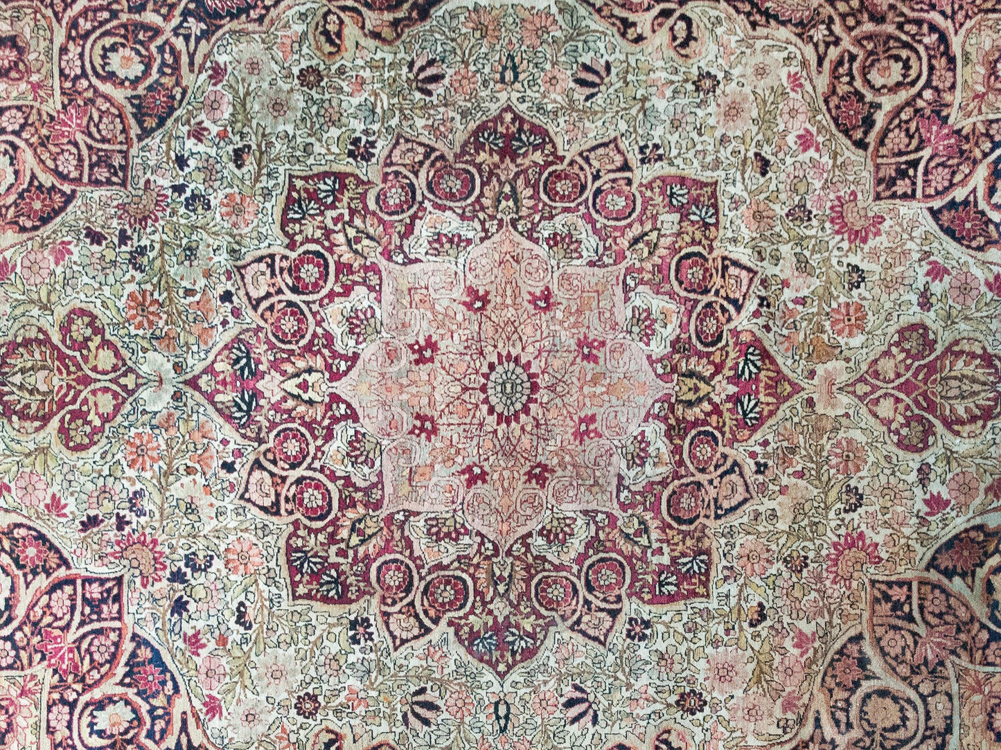Early 20th Century Persian Lavar Kirman Rug For Sale
