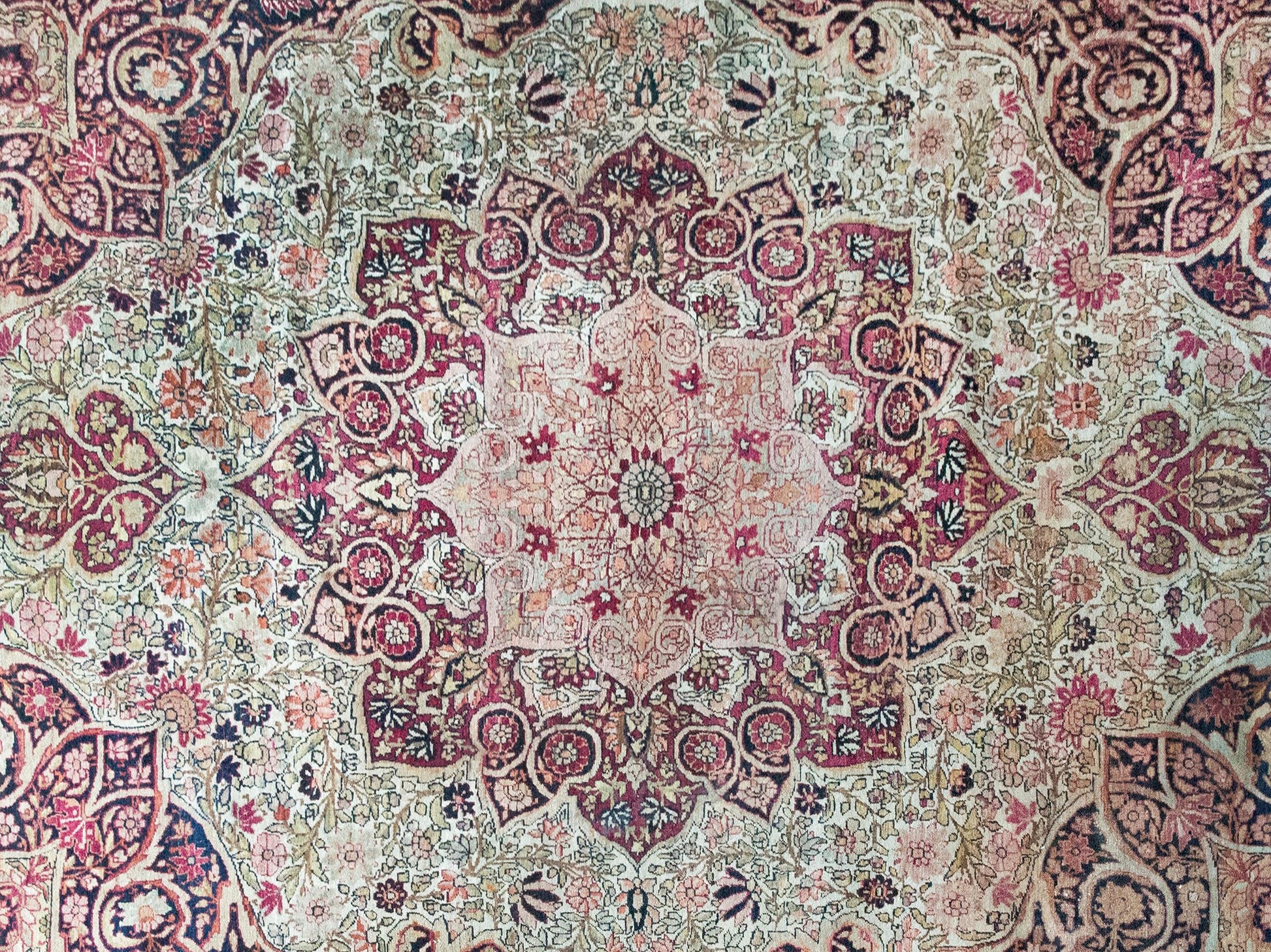 Early 20th Century Persian Lavar Kirman Rug For Sale