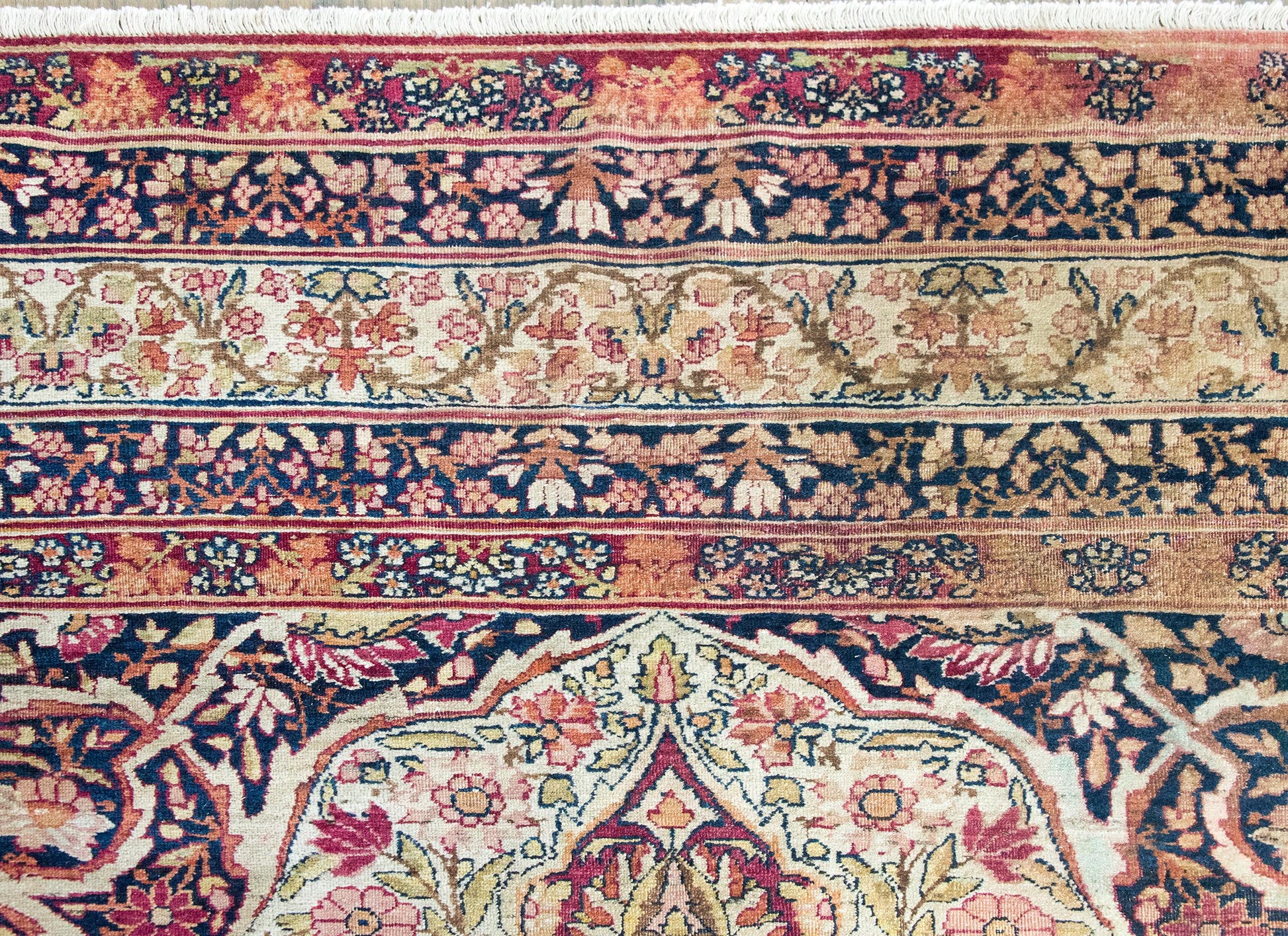 Early 20th Century Persian Lavar Kirman Rug For Sale