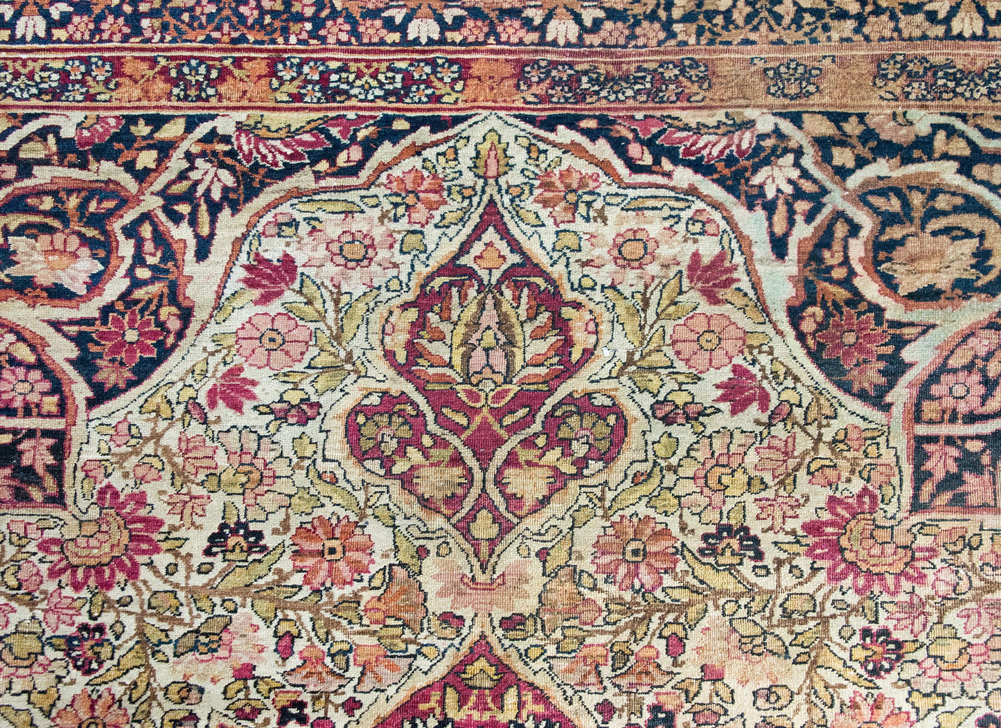Early 20th Century Persian Lavar Kirman Rug For Sale